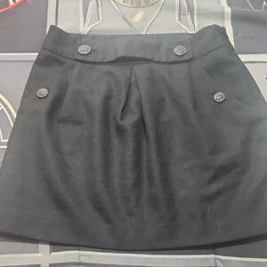 Banana Republic Black Mini Skirt with Button Details